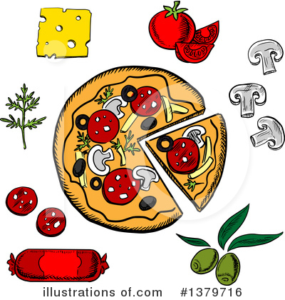 Pepperoni Clipart #1379716 by Vector Tradition SM