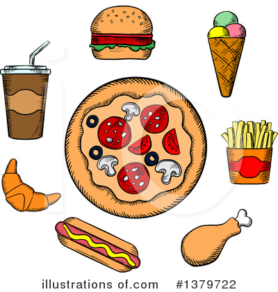 Sandwich Clipart #1379722 by Vector Tradition SM