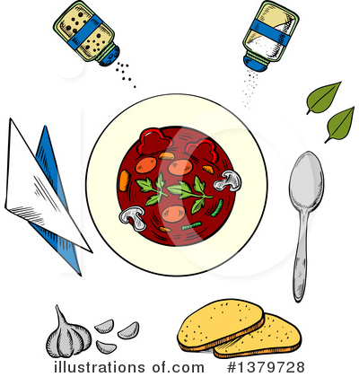 Royalty-Free (RF) Food Clipart Illustration by Vector Tradition SM - Stock Sample #1379728
