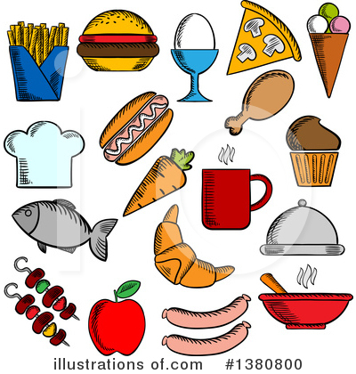 Royalty-Free (RF) Food Clipart Illustration by Vector Tradition SM - Stock Sample #1380800