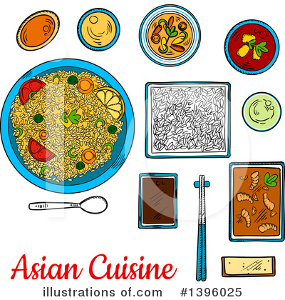 Asian Cuisine Clipart #1396025 by Vector Tradition SM