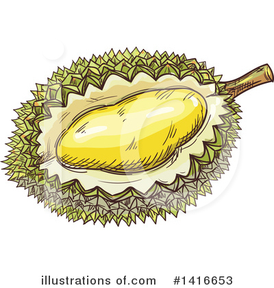 Durian Clipart #1416653 by Vector Tradition SM