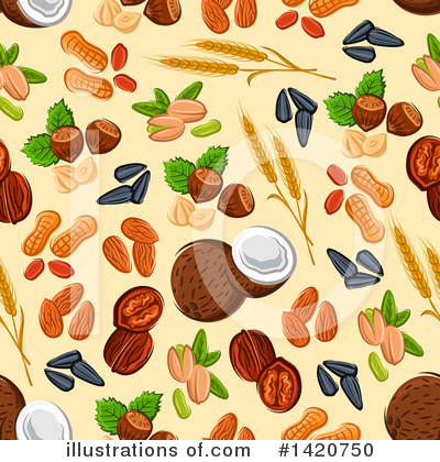 Sunflower Seeds Clipart #1420750 by Vector Tradition SM