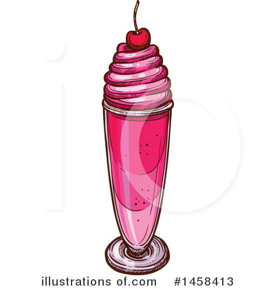 Milkshake Clipart #1458413 by Vector Tradition SM