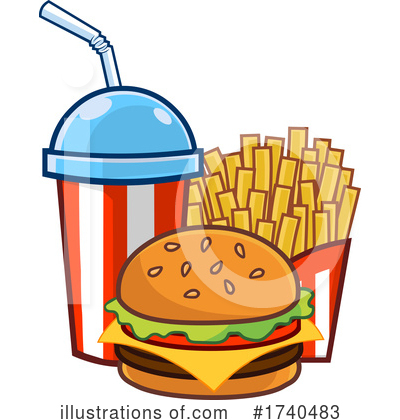 Cheeseburger Clipart #1740483 by Hit Toon