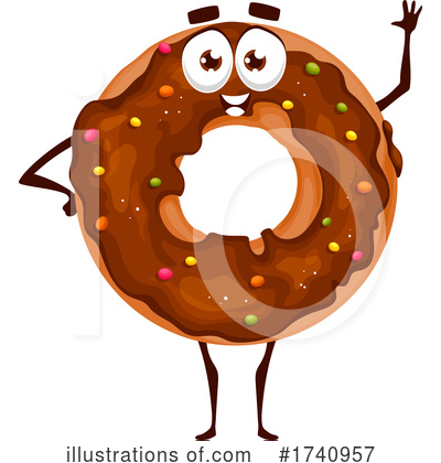 Donut Clipart #1740957 by Vector Tradition SM
