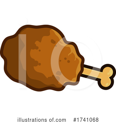 Fried Chicken Clipart #1741068 by Hit Toon