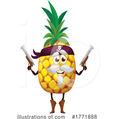Pineapple Clipart #1771888 by Vector Tradition SM