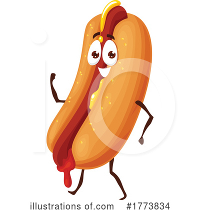 Hot Dog Clipart #1773834 by Vector Tradition SM