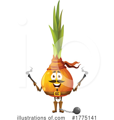Yellow Onion Clipart #1775141 by Vector Tradition SM