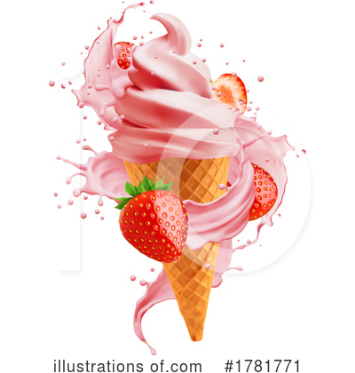 Waffle Cone Clipart #1781771 by Vector Tradition SM