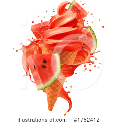 Watermelon Clipart #1782412 by Vector Tradition SM