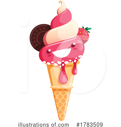 Waffle Ice Cream Cone Clipart #1783509 by Vector Tradition SM