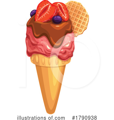 Ice Cream Cone Clipart #1790938 by Vector Tradition SM