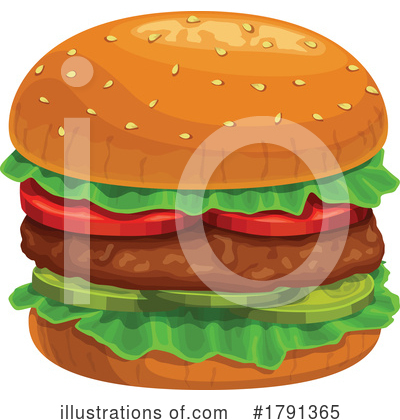 Burger Clipart #1791365 by Vector Tradition SM