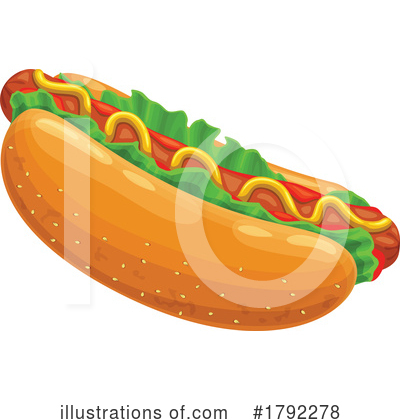 Hot Dog Clipart #1792278 by Vector Tradition SM