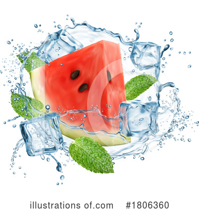 Watermelon Clipart #1806360 by Vector Tradition SM