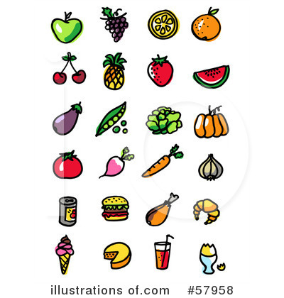 Royalty-Free (RF) Food Clipart Illustration by NL shop - Stock Sample #57958