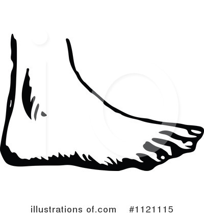 Royalty-Free (RF) Foot Clipart Illustration by Prawny Vintage - Stock Sample #1121115