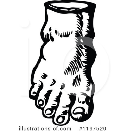 Royalty-Free (RF) Foot Clipart Illustration by Prawny Vintage - Stock Sample #1197520