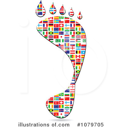 Royalty-Free (RF) Foot Print Clipart Illustration by Andrei Marincas - Stock Sample #1079705