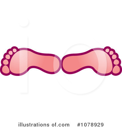 Foot Prints Clipart #1078929 by Lal Perera