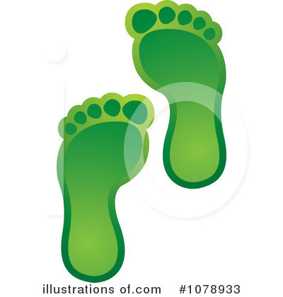 Foot Prints Clipart #1078933 by Lal Perera