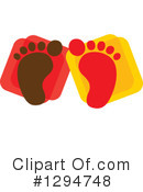 Foot Prints Clipart #1294748 by ColorMagic