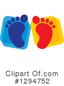 Foot Prints Clipart #1294752 by ColorMagic
