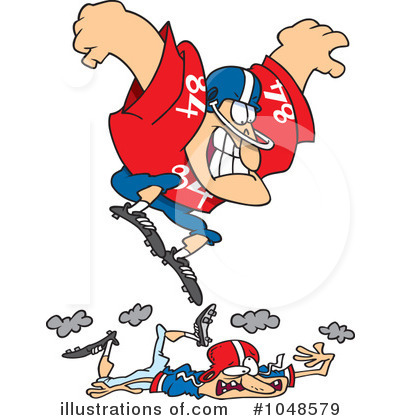Football Player Clipart #1048579 by toonaday