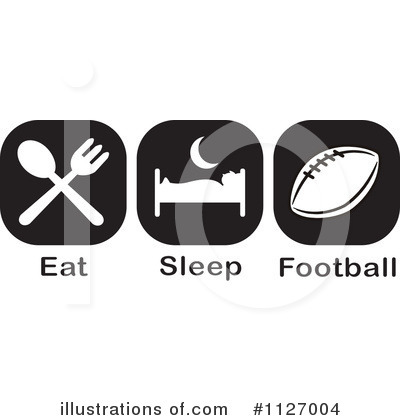 Royalty-Free (RF) Football Clipart Illustration by Johnny Sajem - Stock Sample #1127004