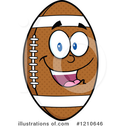 Royalty-Free (RF) Football Clipart Illustration by Hit Toon - Stock Sample #1210646
