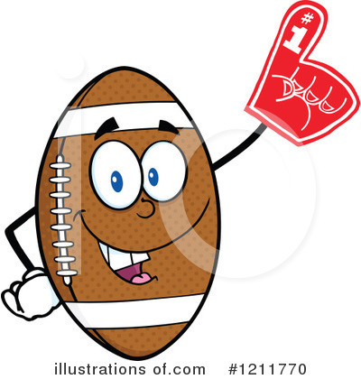 Royalty-Free (RF) Football Clipart Illustration by Hit Toon - Stock Sample #1211770