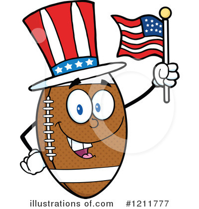 Royalty-Free (RF) Football Clipart Illustration by Hit Toon - Stock Sample #1211777