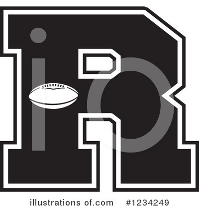 Football Letter Clipart #1234249 by Johnny Sajem