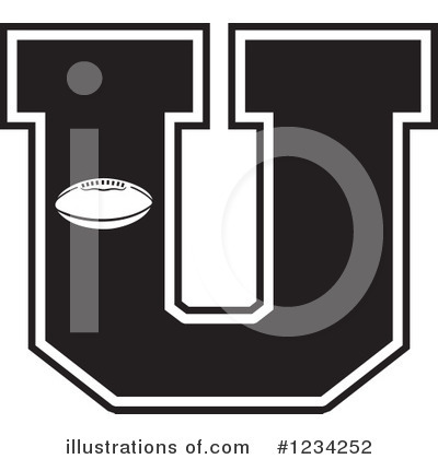 Football Letter Clipart #1234252 by Johnny Sajem
