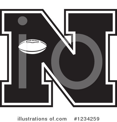 Football Letter Clipart #1234259 by Johnny Sajem