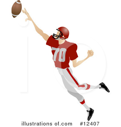 Football Player Clipart #12407 by AtStockIllustration