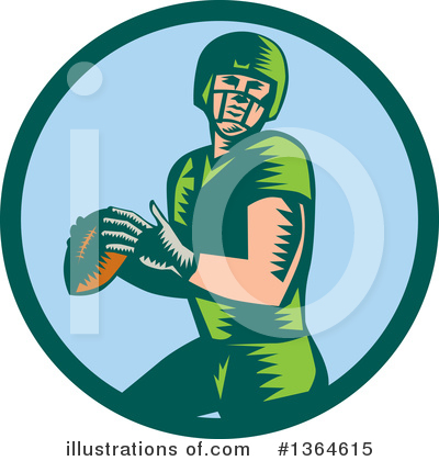 Royalty-Free (RF) Football Clipart Illustration by patrimonio - Stock Sample #1364615