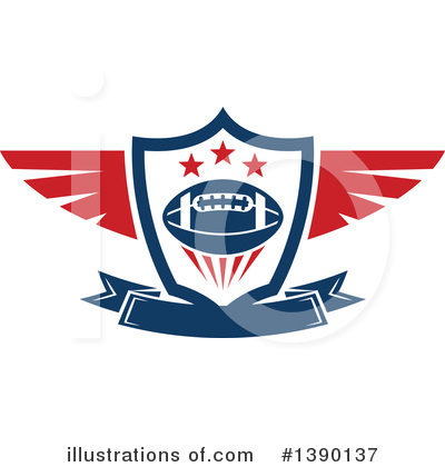Royalty-Free (RF) Football Clipart Illustration by Vector Tradition SM - Stock Sample #1390137