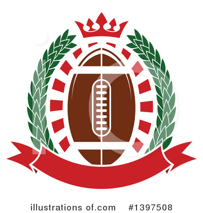 Royalty-Free (RF) Football Clipart Illustration by Vector Tradition SM - Stock Sample #1397508