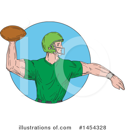 Royalty-Free (RF) Football Clipart Illustration by patrimonio - Stock Sample #1454328