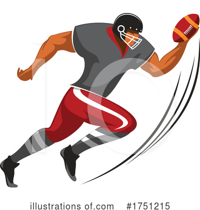 Football Player Clipart #1751215 by Vector Tradition SM
