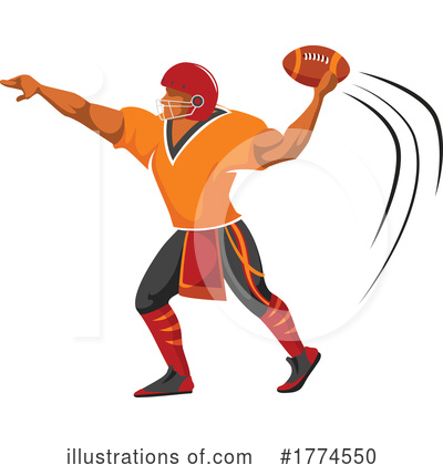 Football Player Clipart #1774550 by Vector Tradition SM