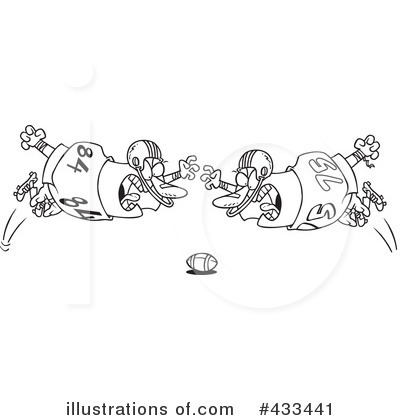 Royalty-Free (RF) Football Clipart Illustration by toonaday - Stock Sample #433441