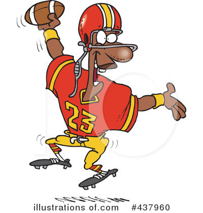 Royalty-Free (RF) Football Clipart Illustration by toonaday - Stock Sample #437960