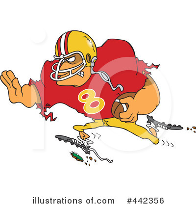 Football Player Clipart #442356 by toonaday