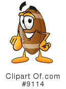 Football Clipart #9114 by Mascot Junction