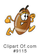 Football Clipart #9115 by Mascot Junction