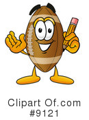 Football Clipart #9121 by Mascot Junction